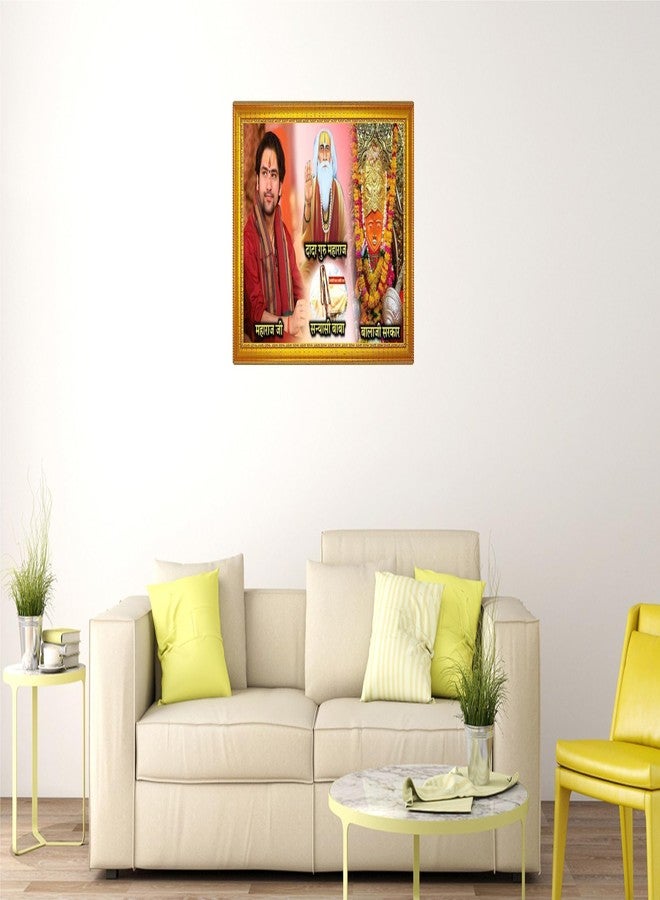 زيج - زاج إطار صور متعرج من باجيسوار دهام، بالاجي هانومان، للتعليق على الحائط، باجيسوار ساركار، المقاس - 7 × 9 بوصات - Image 2